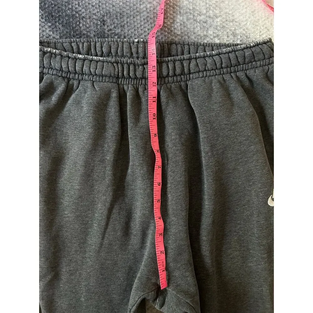 Nike Mens Club Fleece Classic Cargo Reworked Distressed Gray Joggers Size Large
